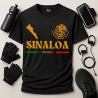 Sinaloa Mexico With Mexican Emblem Sinaloa Cooling Performance Crew T-Shirt