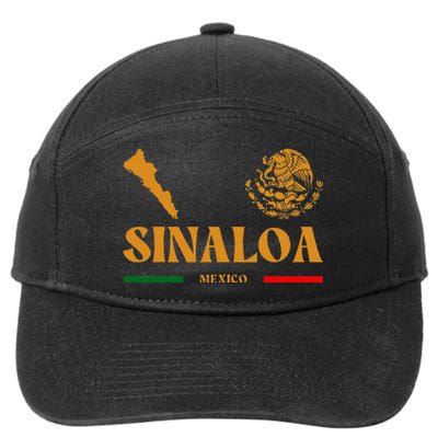 Sinaloa Mexico With Mexican Emblem Sinaloa 7-Panel Snapback Hat