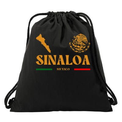 Sinaloa Mexico With Mexican Emblem Sinaloa Drawstring Bag