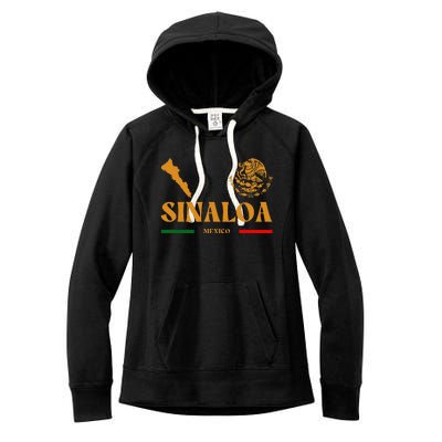 Sinaloa Mexico With Mexican Emblem Sinaloa Women's Fleece Hoodie