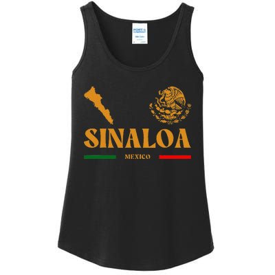 Sinaloa Mexico With Mexican Emblem Sinaloa Ladies Essential Tank