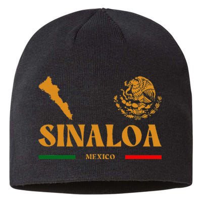 Sinaloa Mexico With Mexican Emblem Sinaloa Sustainable Beanie