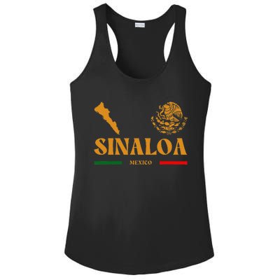 Sinaloa Mexico With Mexican Emblem Sinaloa Ladies PosiCharge Competitor Racerback Tank