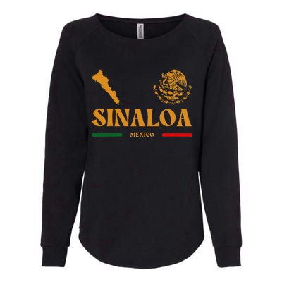 Sinaloa Mexico With Mexican Emblem Sinaloa Womens California Wash Sweatshirt