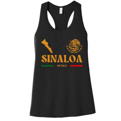 Sinaloa Mexico With Mexican Emblem Sinaloa Women's Racerback Tank