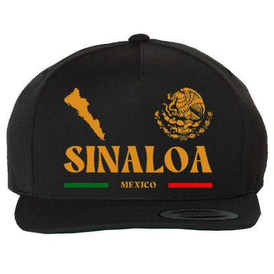 Sinaloa Mexico With Mexican Emblem Sinaloa Wool Snapback Cap