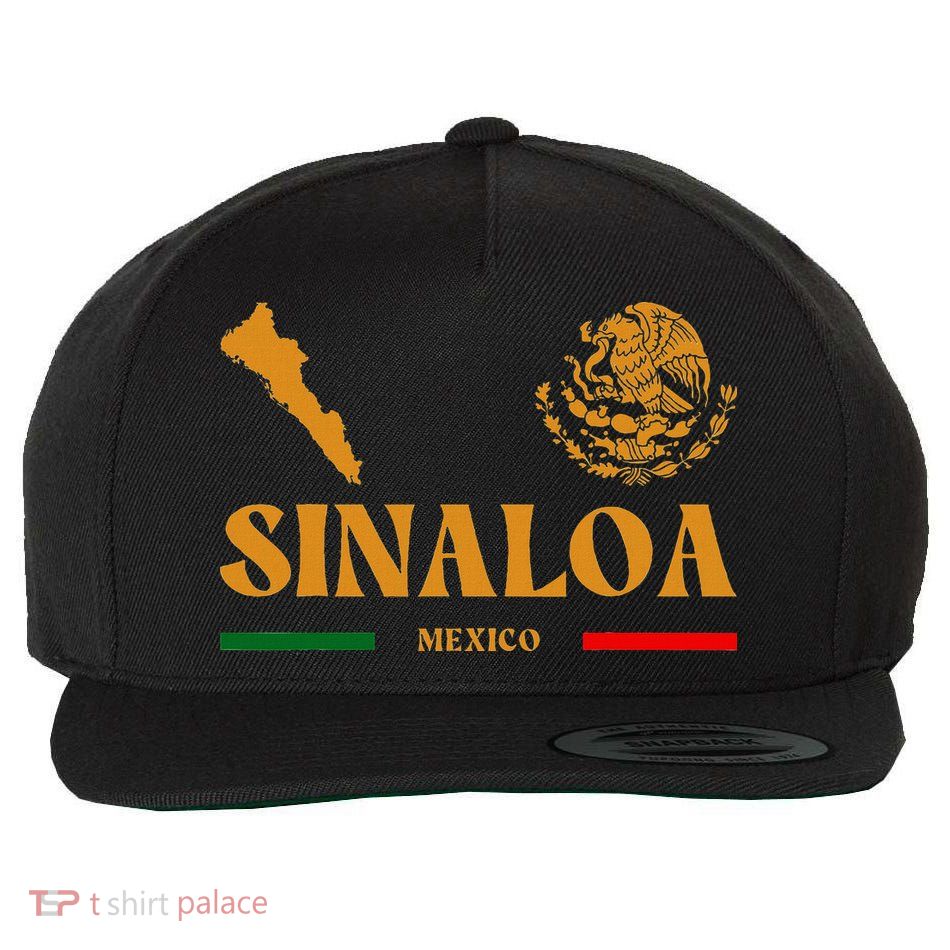 Sinaloa Mexico With Mexican Emblem Sinaloa Wool Snapback Cap