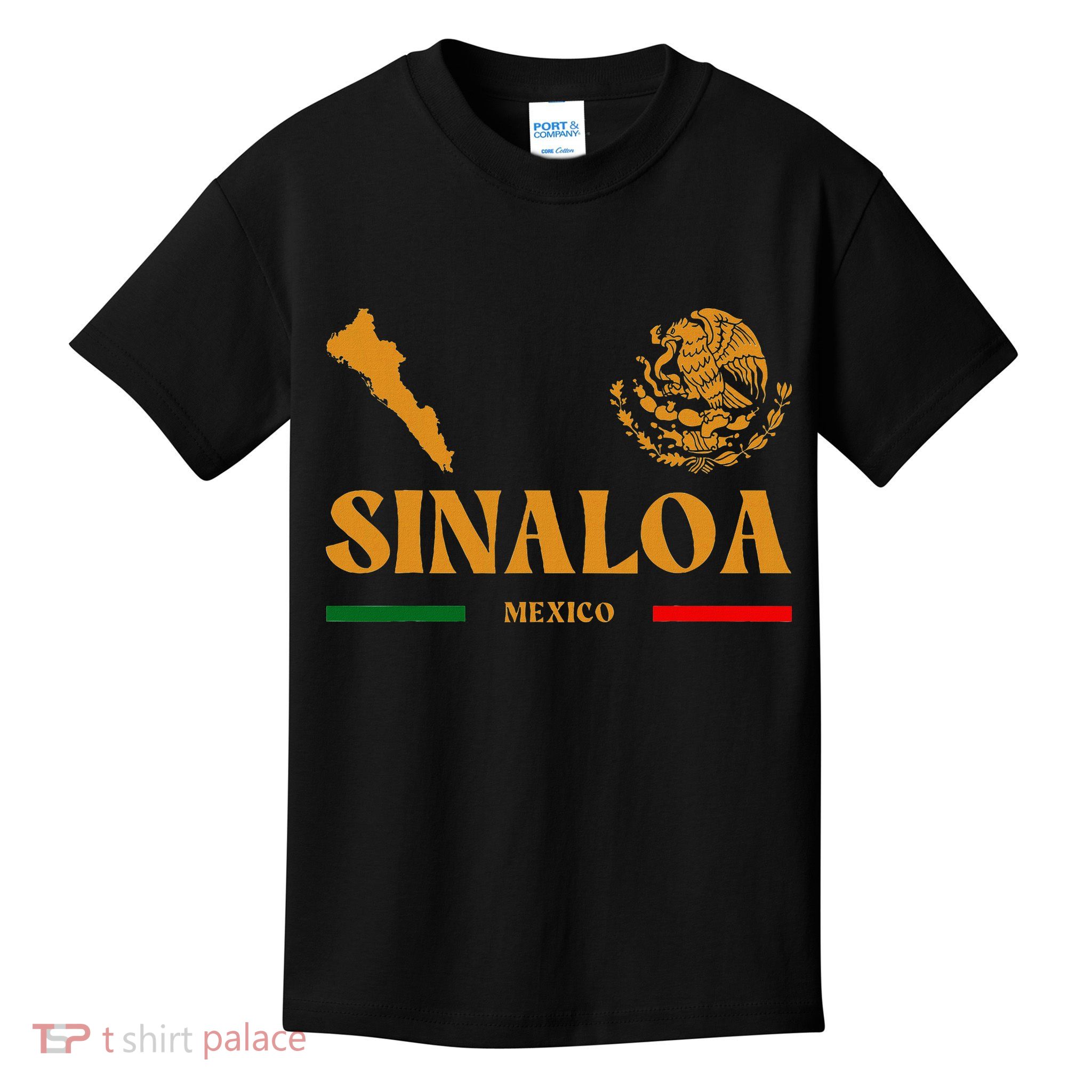 Sinaloa Mexico With Mexican Emblem Sinaloa Kids T-Shirt