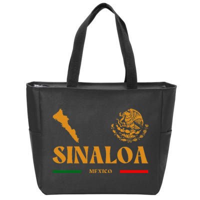 Sinaloa Mexico With Mexican Emblem Sinaloa Zip Tote Bag