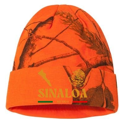 Sinaloa Mexico With Mexican Emblem Sinaloa Kati Licensed 12" Camo Beanie