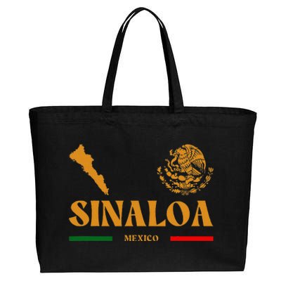 Sinaloa Mexico With Mexican Emblem Sinaloa Cotton Canvas Jumbo Tote