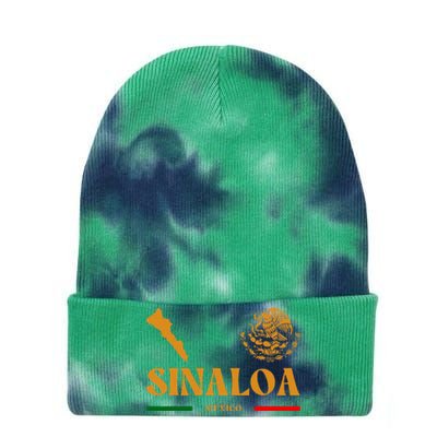 Sinaloa Mexico With Mexican Emblem Sinaloa Tie Dye 12in Knit Beanie