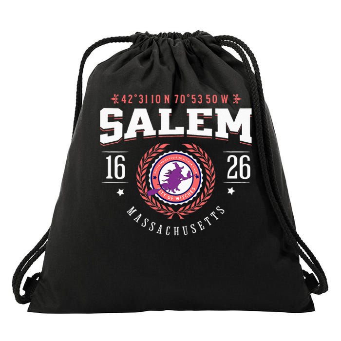 Salem Massachusetts Witch Tourist Souvenir Halloween Drawstring Bag