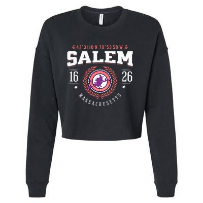 Salem Massachusetts Witch Tourist Souvenir Halloween Cropped Pullover Crew