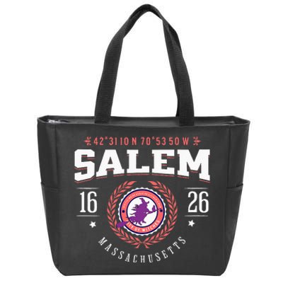 Salem Massachusetts Witch Tourist Souvenir Halloween Zip Tote Bag