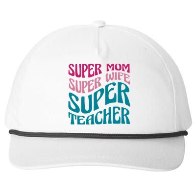 Super Mom Wife Teacher Mother's Day Gift Snapback Five-Panel Rope Hat