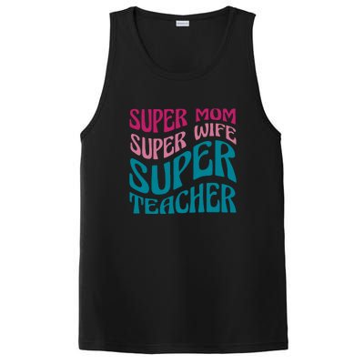 Super Mom Wife Teacher Mother's Day Gift PosiCharge Competitor Tank