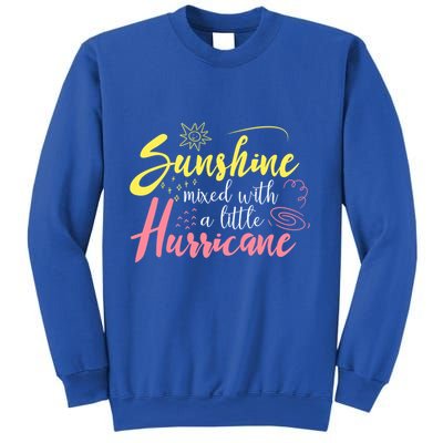 Sunshine Mixed With A Little Hurricane Positive Vibes Cute Gift Sweatshirt