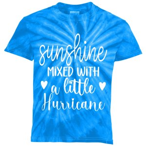 Sunshine Mixed With A Little Hurricane Strong And Confidence Gift Kids Tie-Dye T-Shirt