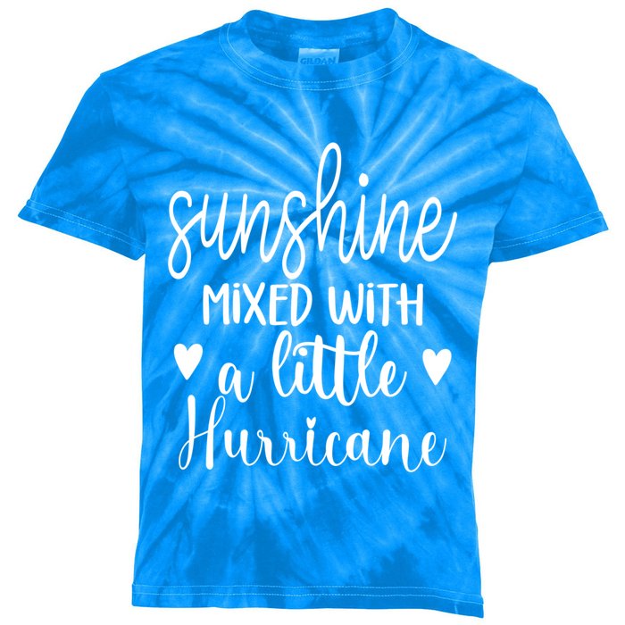 Sunshine Mixed With A Little Hurricane Strong And Confidence Gift Kids Tie-Dye T-Shirt