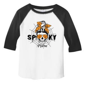 Spooky Mama Witch Mom Halloween Skull Messy Bun Mom Life Gift Toddler Fine Jersey T-Shirt