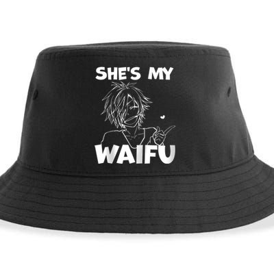 She's My Waifu Funny Anime Matching Couple Boyfriend Gift Zip Hoodie Sustainable Bucket Hat