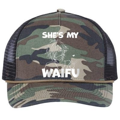 She's My Waifu Funny Anime Matching Couple Boyfriend Gift Zip Hoodie Retro Rope Trucker Hat Cap