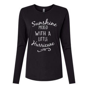 Sunshine Mixed With A Little Hurricane Gift Womens Cotton Relaxed Long Sleeve T-Shirt