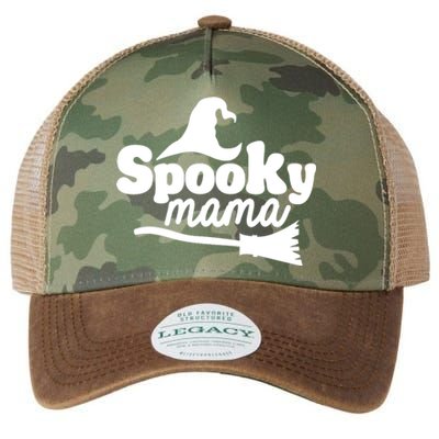 Spooky Mama Witch Broom Halloween Legacy Tie Dye Trucker Hat