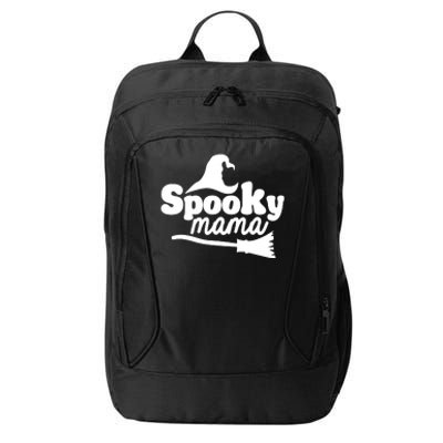 Spooky Mama Witch Broom Halloween City Backpack