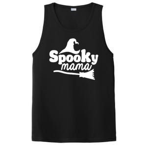 Spooky Mama Witch Broom Halloween PosiCharge Competitor Tank