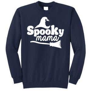 Spooky Mama Witch Broom Halloween Tall Sweatshirt