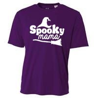 Spooky Mama Witch Broom Halloween Cooling Performance Crew T-Shirt