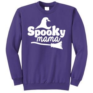 Spooky Mama Witch Broom Halloween Sweatshirt