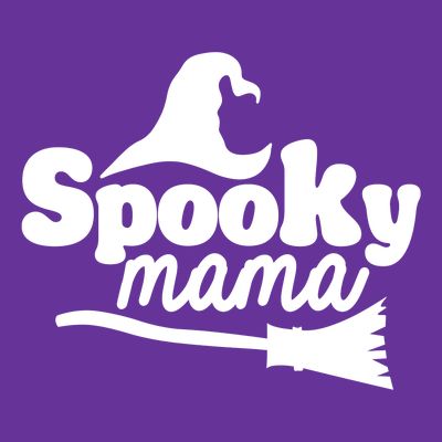 Spooky Mama Witch Broom Halloween T-Shirt