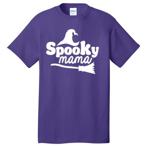 Spooky Mama Witch Broom Halloween Tall T-Shirt