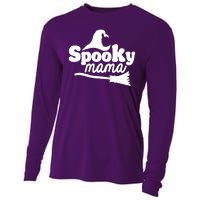 Spooky Mama Witch Broom Halloween Cooling Performance Long Sleeve Crew