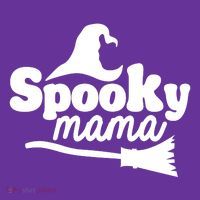 Spooky Mama Witch Broom Halloween Cooling Performance Long Sleeve Crew