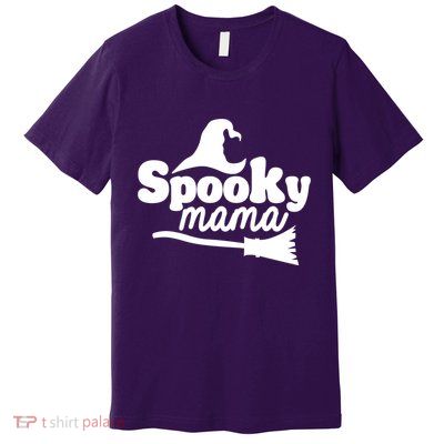 Spooky Mama Witch Broom Halloween Premium T-Shirt