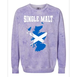 Single Malt Whisky Scotch Lovers Scotland Flag Colorblast Crewneck Sweatshirt