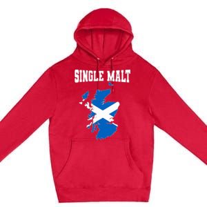 Single Malt Whisky Scotch Lovers Scotland Flag Premium Pullover Hoodie