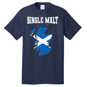 Single Malt Whisky Scotch Lovers Scotland Flag Tall T-Shirt