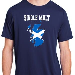 Single Malt Whisky Scotch Lovers Scotland Flag Adult ChromaSoft Performance T-Shirt