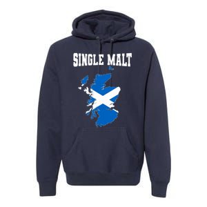 Single Malt Whisky Scotch Lovers Scotland Flag Premium Hoodie