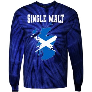 Single Malt Whisky Scotch Lovers Scotland Flag Tie-Dye Long Sleeve Shirt