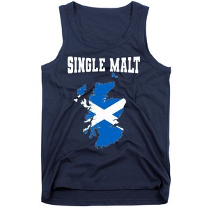 Single Malt Whisky Scotch Lovers Scotland Flag Tank Top