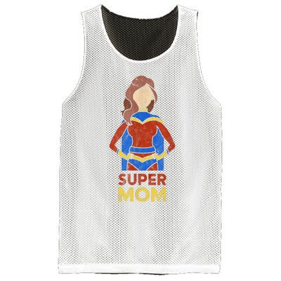 Super Mom Wo Mothers Day Gift from Son Mommy Mama Mesh Reversible Basketball Jersey Tank