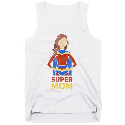 Super Mom Wo Mothers Day Gift from Son Mommy Mama Tank Top