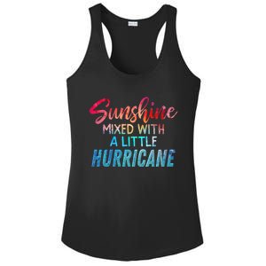 Sunshine Mixed With Little Hurricane Funny Positive Message Gift Ladies PosiCharge Competitor Racerback Tank