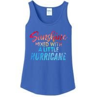 Sunshine Mixed With Little Hurricane Funny Positive Message Gift Ladies Essential Tank